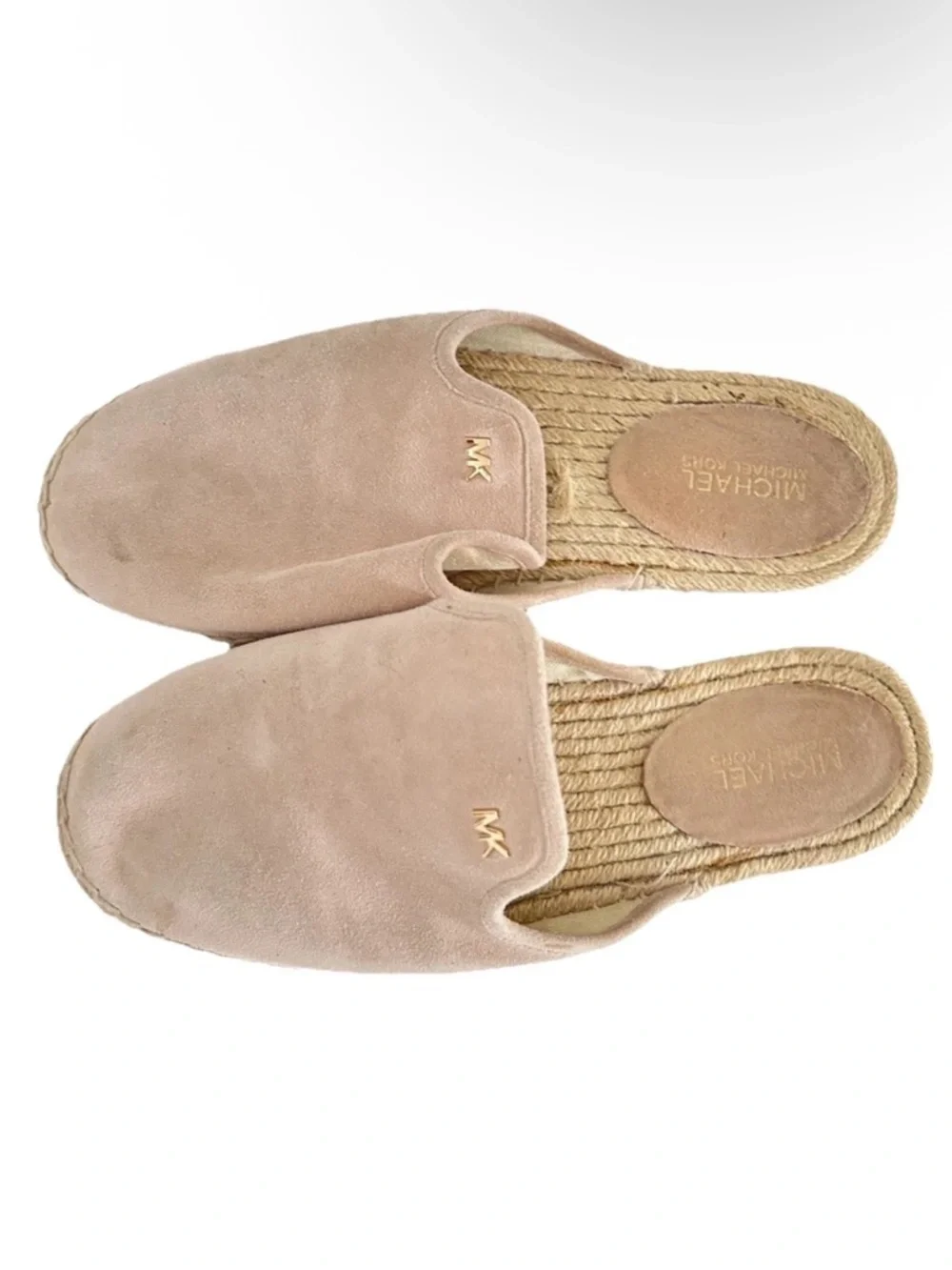 Michael Michael Kors | Hastings Suede Espadrille Slides Size 7 Beige Slip On